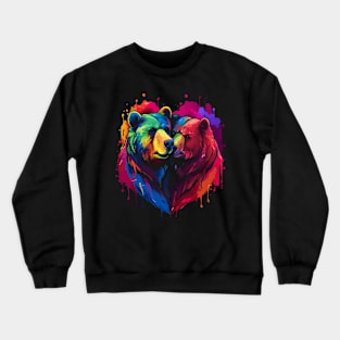 Grizzly Bear Couple Valentine Crewneck Sweatshirt